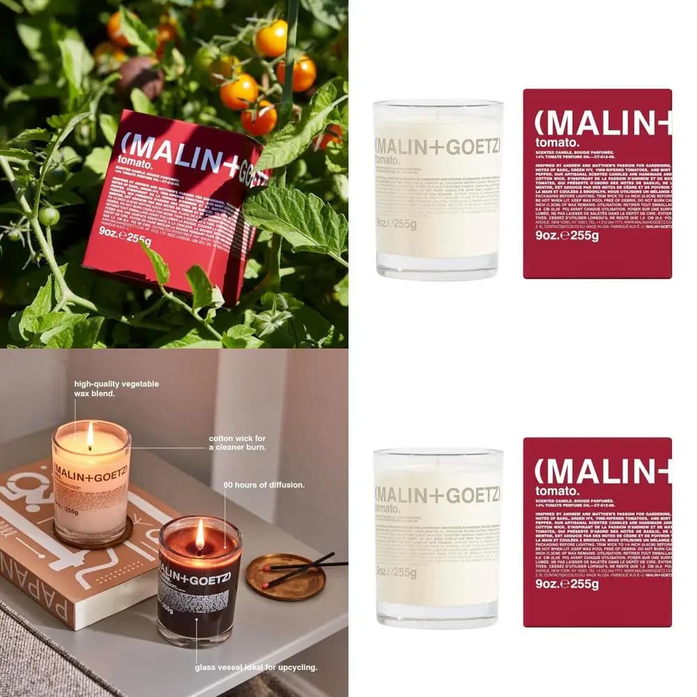 9oz Craft Soy Candle | Mixtures of Uniche Fragranze | Clean combustion, vegan and cruelty-free | Bergamotto, Salvia, Otto, Pomodoro, Paglia