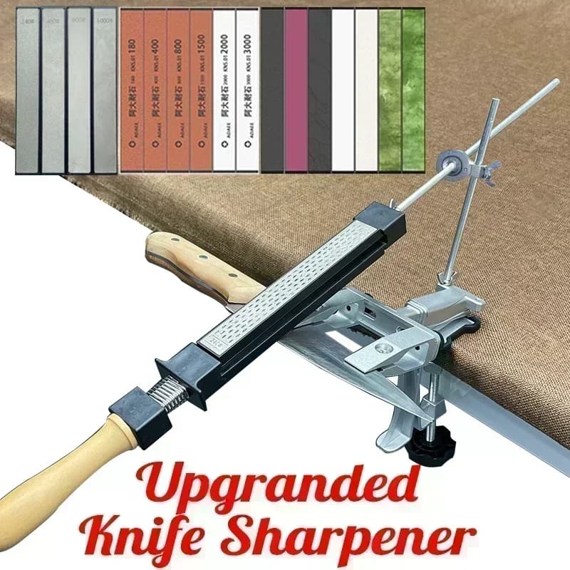 Affilacoltelli professionale ad angolo fisso con pietra abrasiva diamantata per affilare utensili da cucina per affilare i coltelli