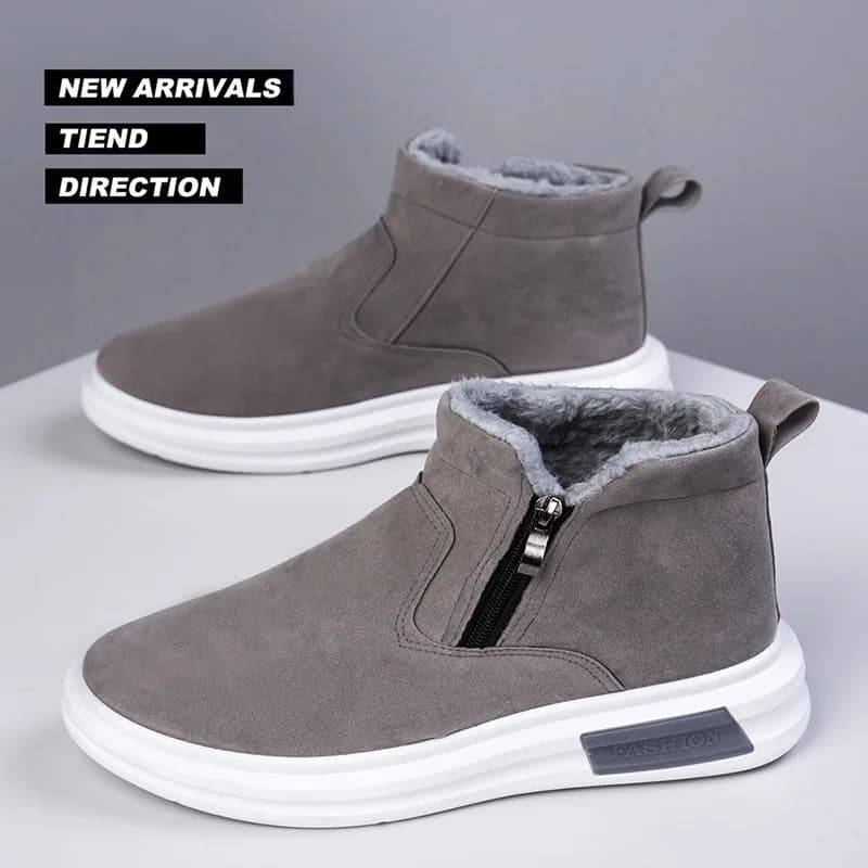 2025 Nuovi Uomini di Inverno Stivali Da Neve Caldo Peluche Alla Caviglia Botas Hombre Scarpe Da Ginnastica Moda antiscivolo Stivaletti All'aperto Casual Calzature Piatte