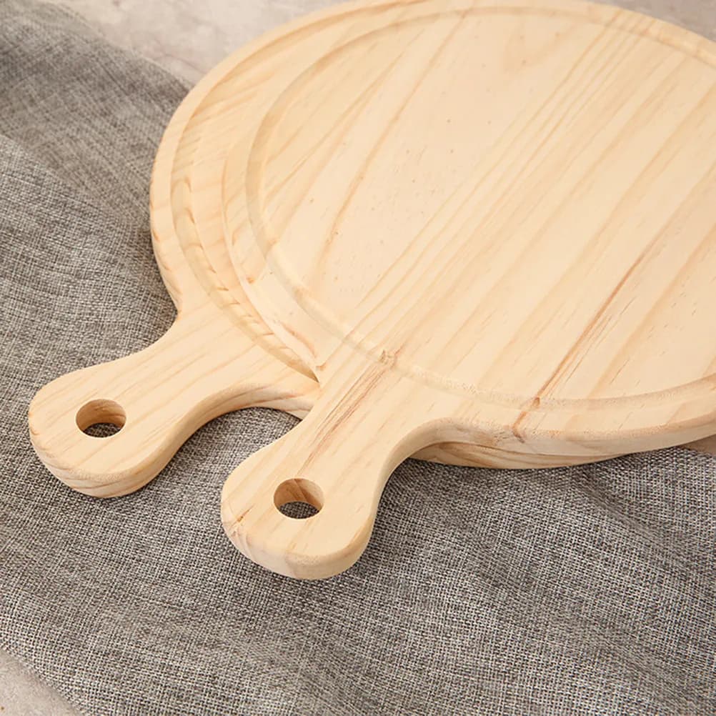 Natural Wooden Pizza Peel 7 Inch 18x18x1.6cm Non Stick Oven Transfer Tool for Artisan Bakers Pizza Making Bread Baking Home