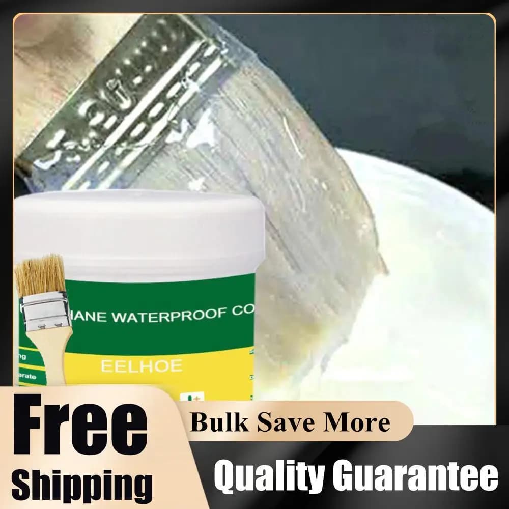 Colla Anti-Infiltrazioni per WC 30/100/300g, Rivestimento Impermeabile Innovativo con Pennello, Colla Poliuretanica per Casa, Tetto e Bagno
