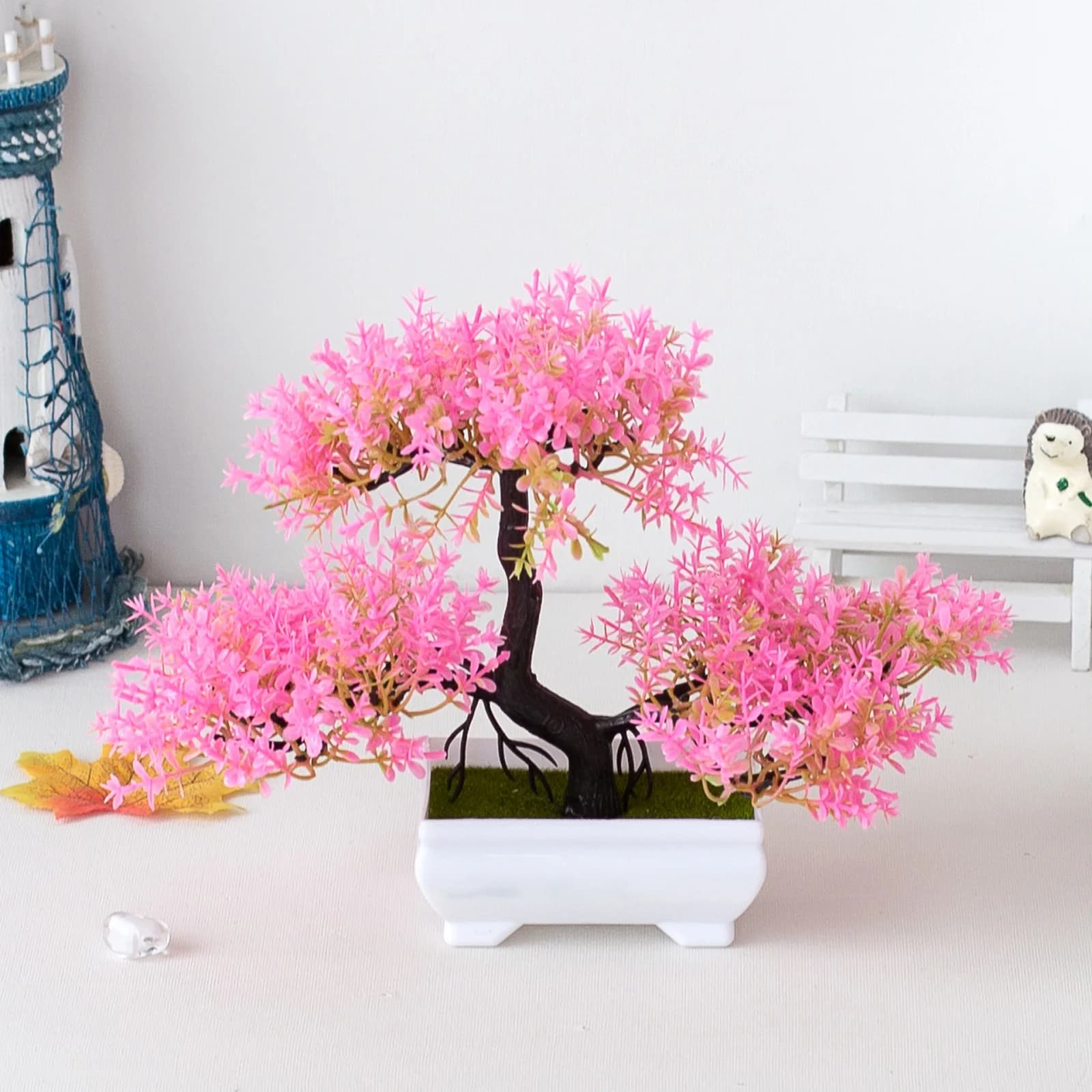 Artificial Plastic Plants Bonsai Small Tree Simulation Pot Table Potted Ornaments Flower Garden Arrangement Home Table Decor