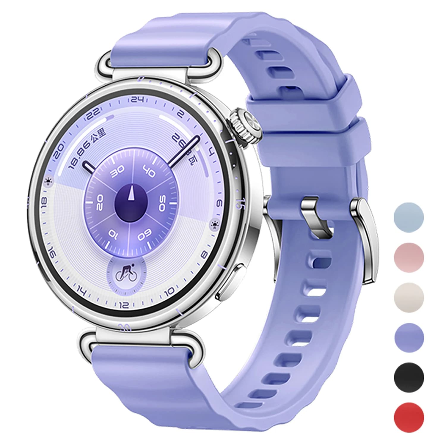 Cinturino per orologio da donna da 18 mm per HUAWEI Watch GT 6 5 4 41mm cinturino in silicone per HUAWEI Watch GT5 Pro 42mm cinturino di ricambio