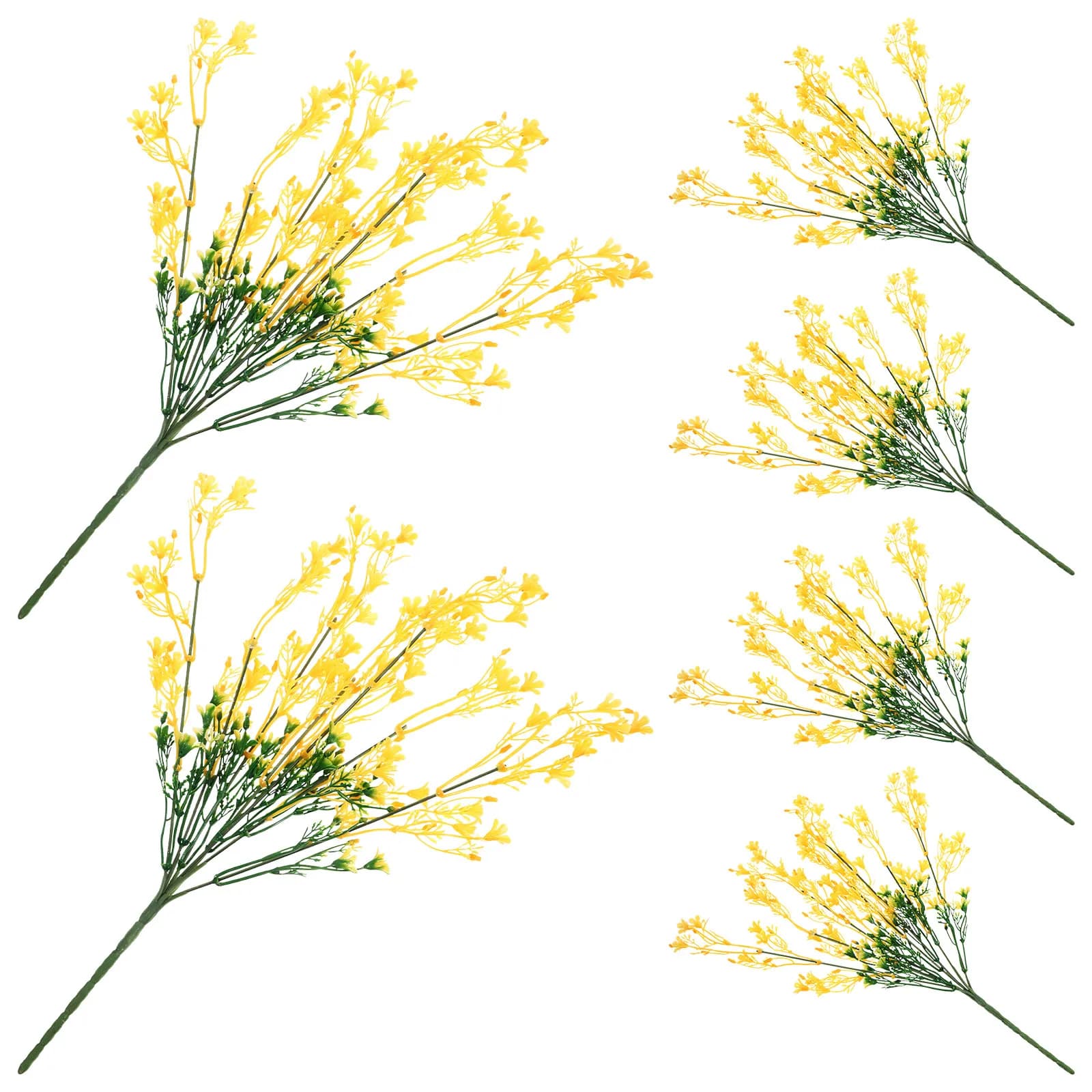 6Pcs Simulated Rapeseed Flowers Artificial Flower Ornaments Home Decorative Fake Plants for DIY Party Decorations
