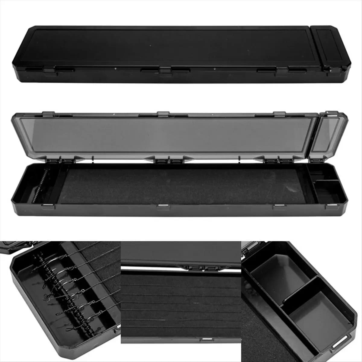 T34C Carp Fishing Hair Rig Tackle Box Waterproof Hold Rigs Storage Case Detachable Hold Rigs Storage Case