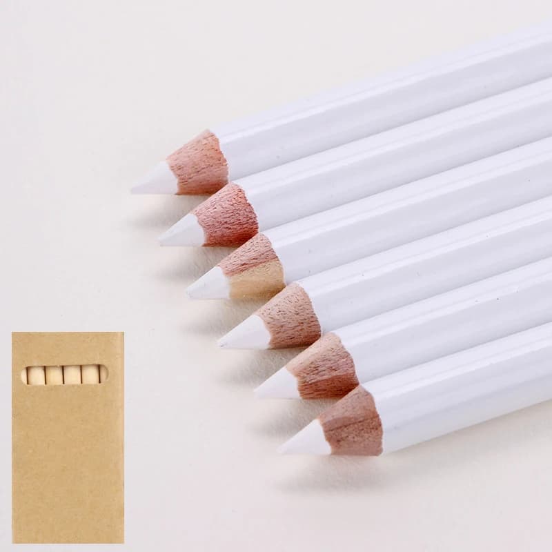 6PCS White Tailor Pen Fashion Dress Marker Sewing Tools Chalk Cut-free Tailor Garment Pencil Sewing Accessories Fabric Pencils