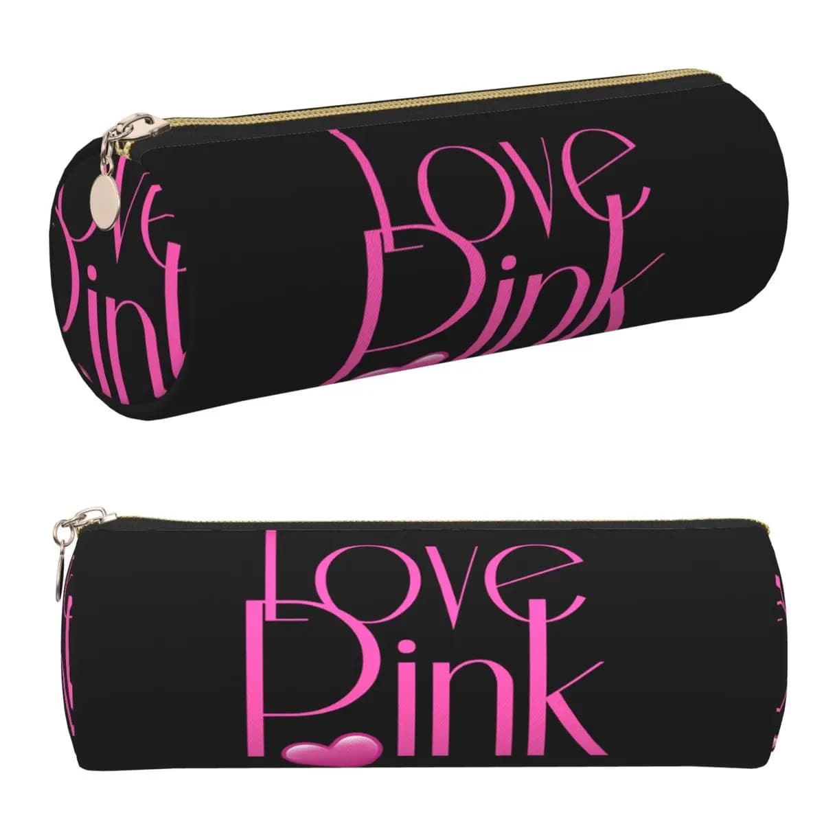 Love Pink Pencil Case Pencil Pouch Cylinder Pen Box Pencil Bag for Boys Girls Gifts