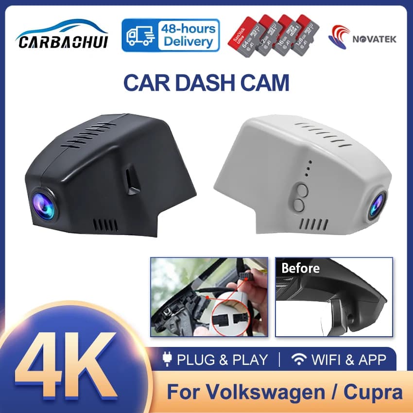 4K 2160P WIFI Car DVR Volkswagen VW Passat B8 Allspace Atlas Golf 7/8 Arteon Sharan Magotan Dash Cam for Skoda Seat