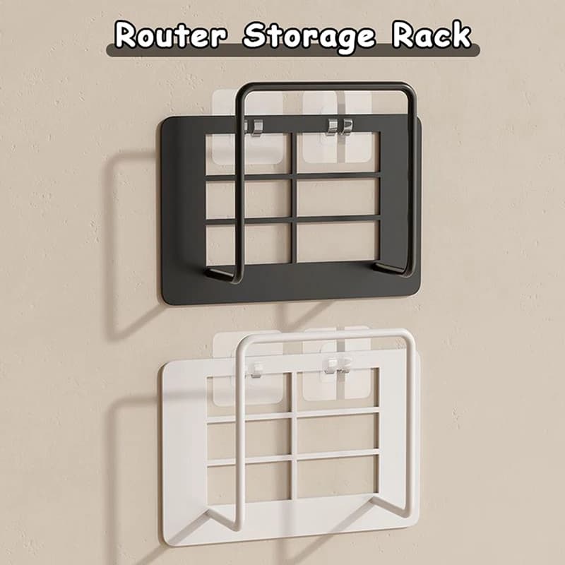 diPace di Versatile support for set-top box and hot selling wall router - Practical hooks for multipurpose shelving without drill
