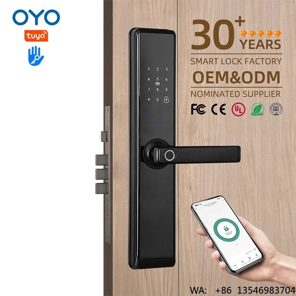 OYO Password Apartment Room Door Lock Electronic Handle TTLock Digital Inteligentes Fingerprint Smart Lock With WiFi