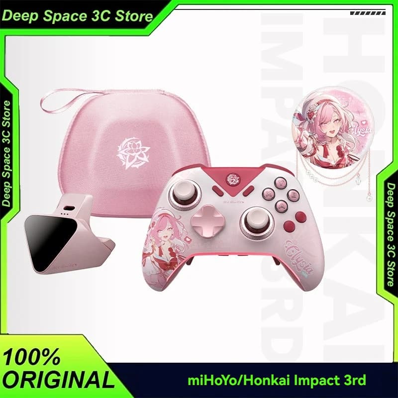 Controller di gioco wireless MiHoYo Honkai Impact 3 a tema Elysia Elite con Force Feedback, Joystick Elite per PC/Steam/NS2/iOS