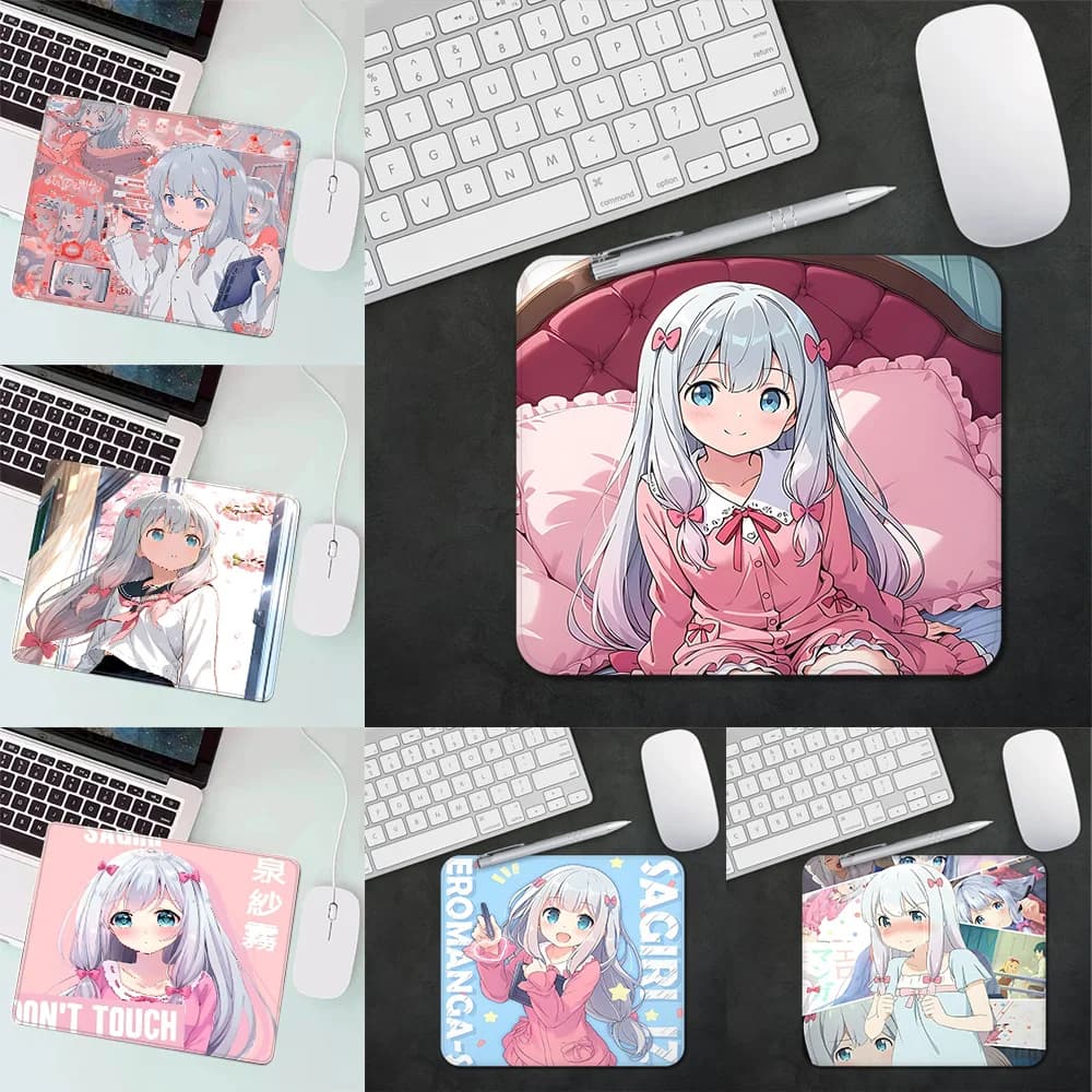 I-Izumi Anime S-SagiriS Tappetino per mouse da gioco XS Tappetino per mouse piccolo per PC Gamer Decorazione desktop Tappetino per mouse da ufficio Tappetino per scrivania