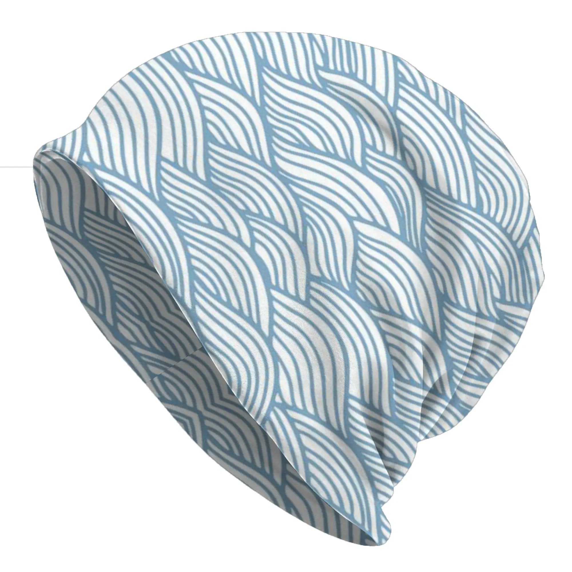 Blue (11) Autumn Spring Caps For Men Women Sea Wave Ski Caps Soft Bonnet Hats Skullies & Beanies Hat