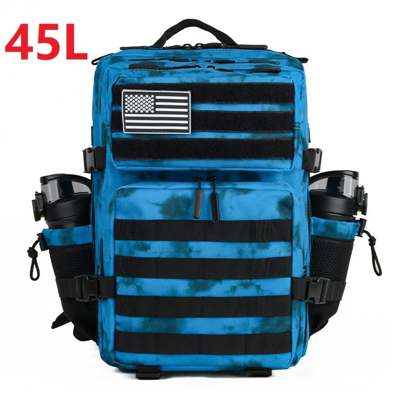 Zaino tattico da 45 litri per donna uomo Molle da viaggio all'aperto campeggio escursionismo borsa sportiva fine settimana atleta palestra zaino doppi portabicchieri