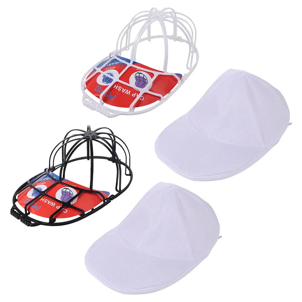 Sacchetti per Lavaggio Cappelli da Baseball Anti-Deformazione con Supporto, Lavabili in Lavastoviglie, Sacchetto per Pulizia Cappelli, Sacchetto per Lavaggio e Asciugatura Cappelli Robusto e Durevole