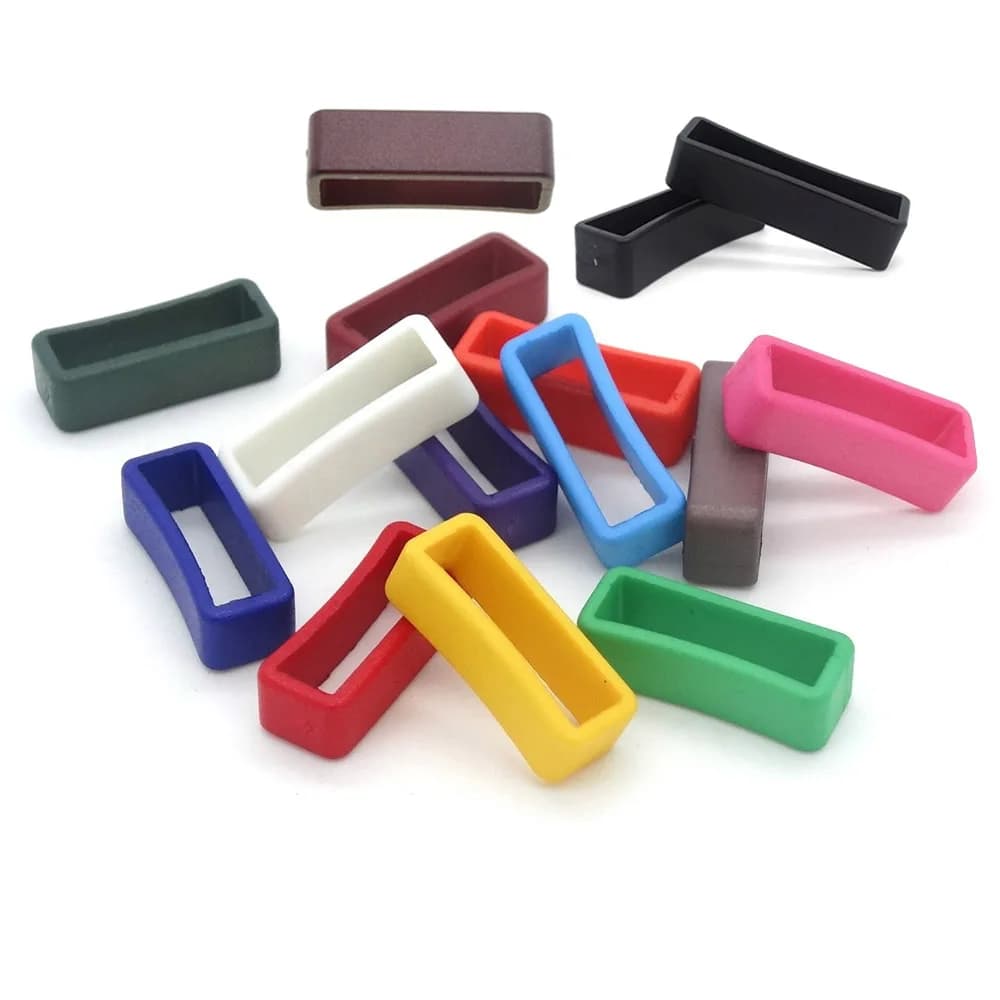12 pz/lotto 1 "Colorato Anello Della Cintura Keeper Tessitura Dimensioni 26mm per Collare di Cane Imbracatura Zaino Cinghie 12 Colori