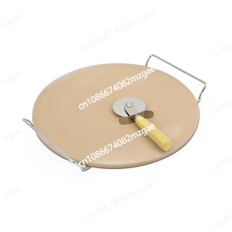 Set di tavole rotonde per pizza in pietra, kit di ardesia da forno da 3 pezzi con buccia e taglierina per uso domestico professionale