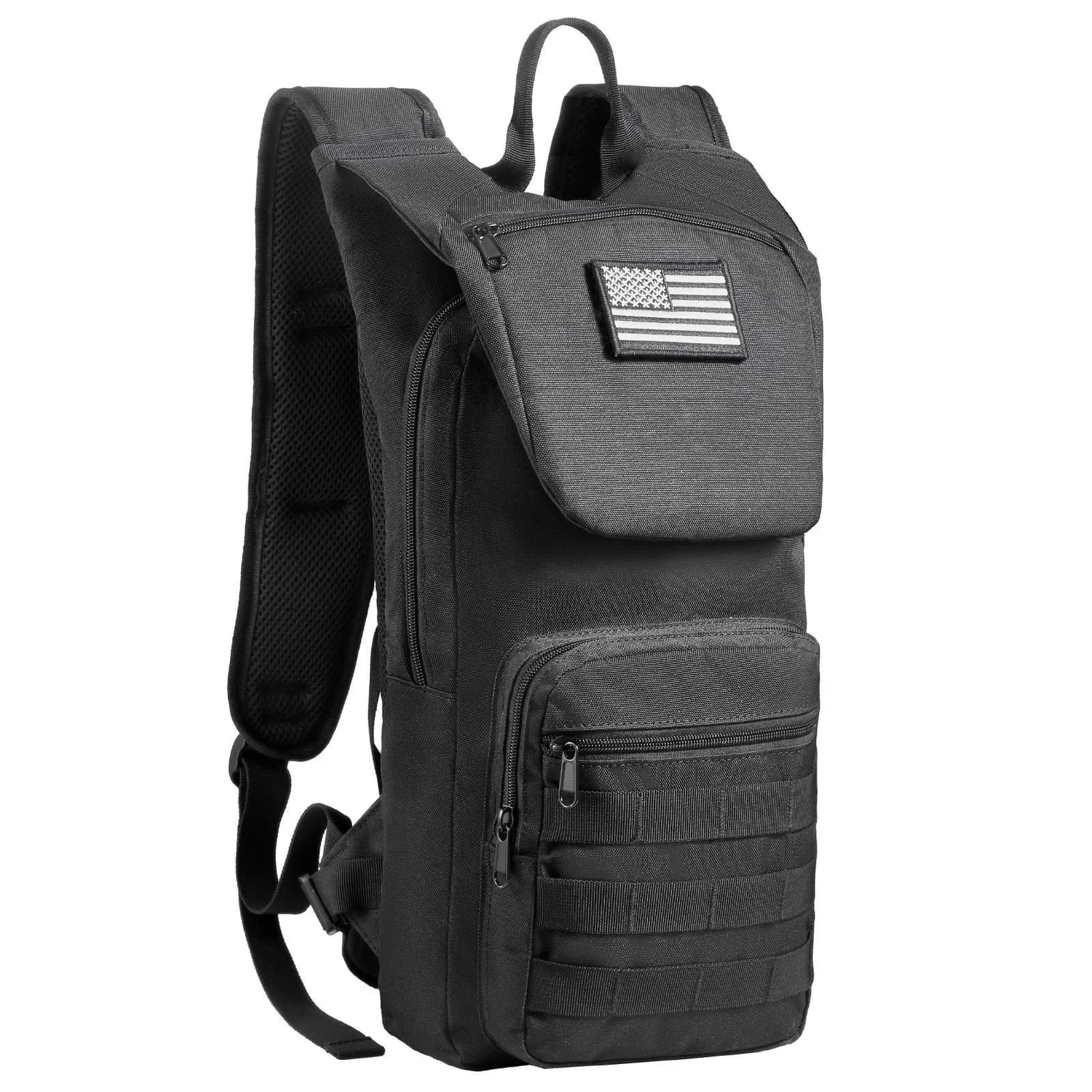 Water backpack, 3L water bag hydration backpack in TPU, Molle tactical backpack for hiking with storage compartment for men and women