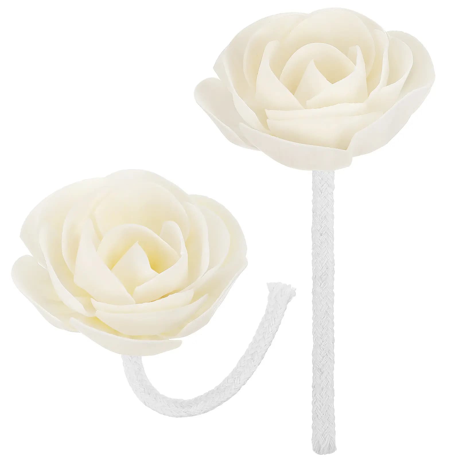 2Pcs Premium Scent Artificial Flower Diffuser Sticks with Cotton Rope Wick for Room Fragrance Diffuser Flower Oil