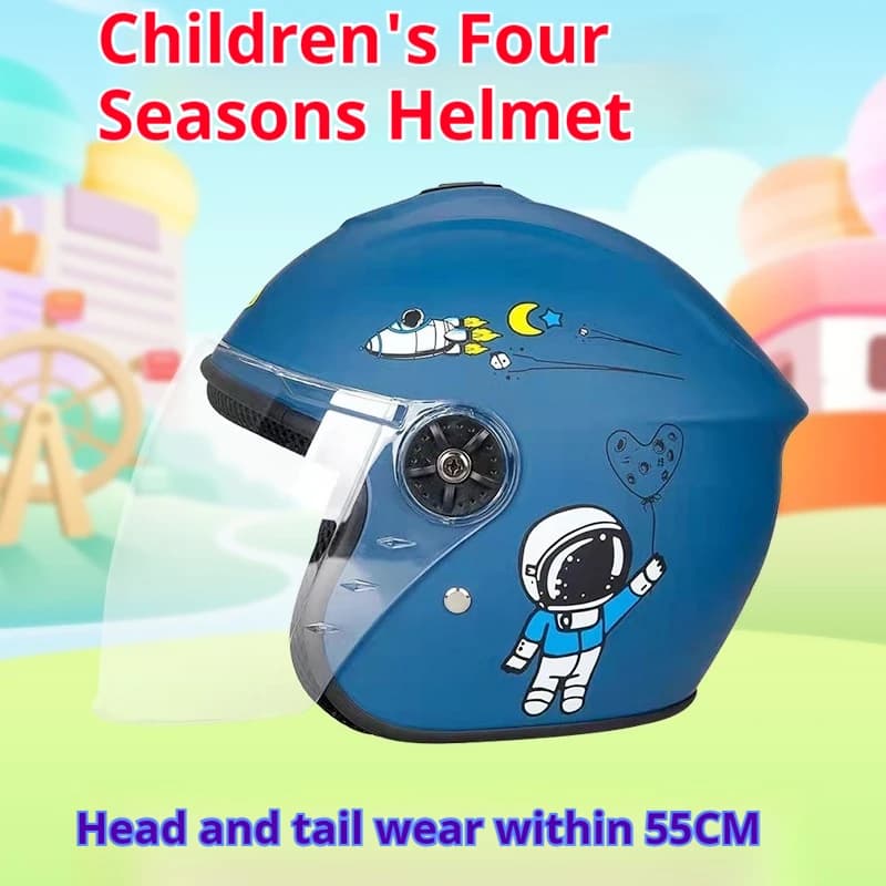 Electric bicycles for children electric scooters helmets for boys and girls Baby Cartoon All Season Universal Cute Head Decoration
