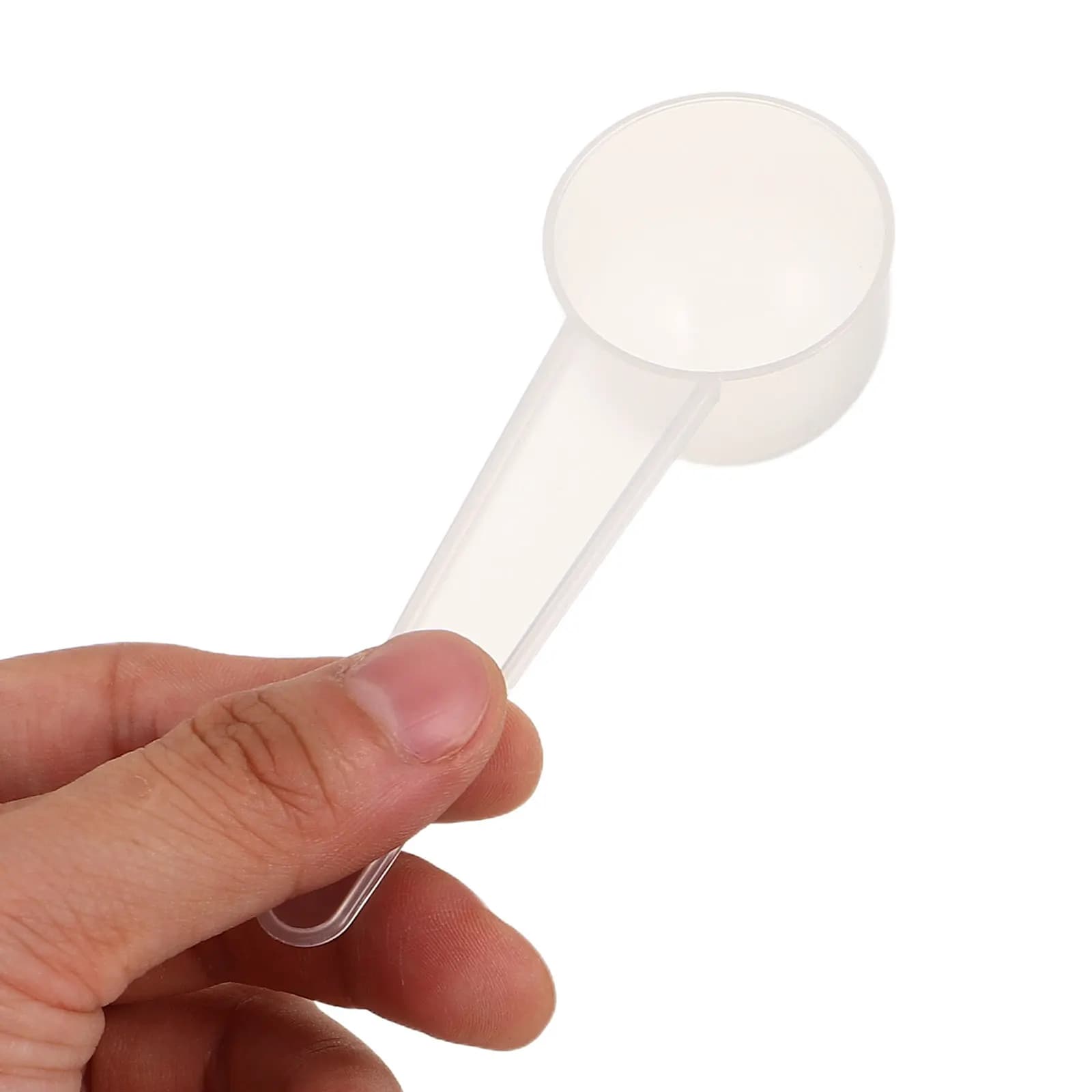 50Pcs Long Handle Plastic Measuring Spoons Precise Powder Scoop for Coffee Protein Baking Cooking Use Clear Design