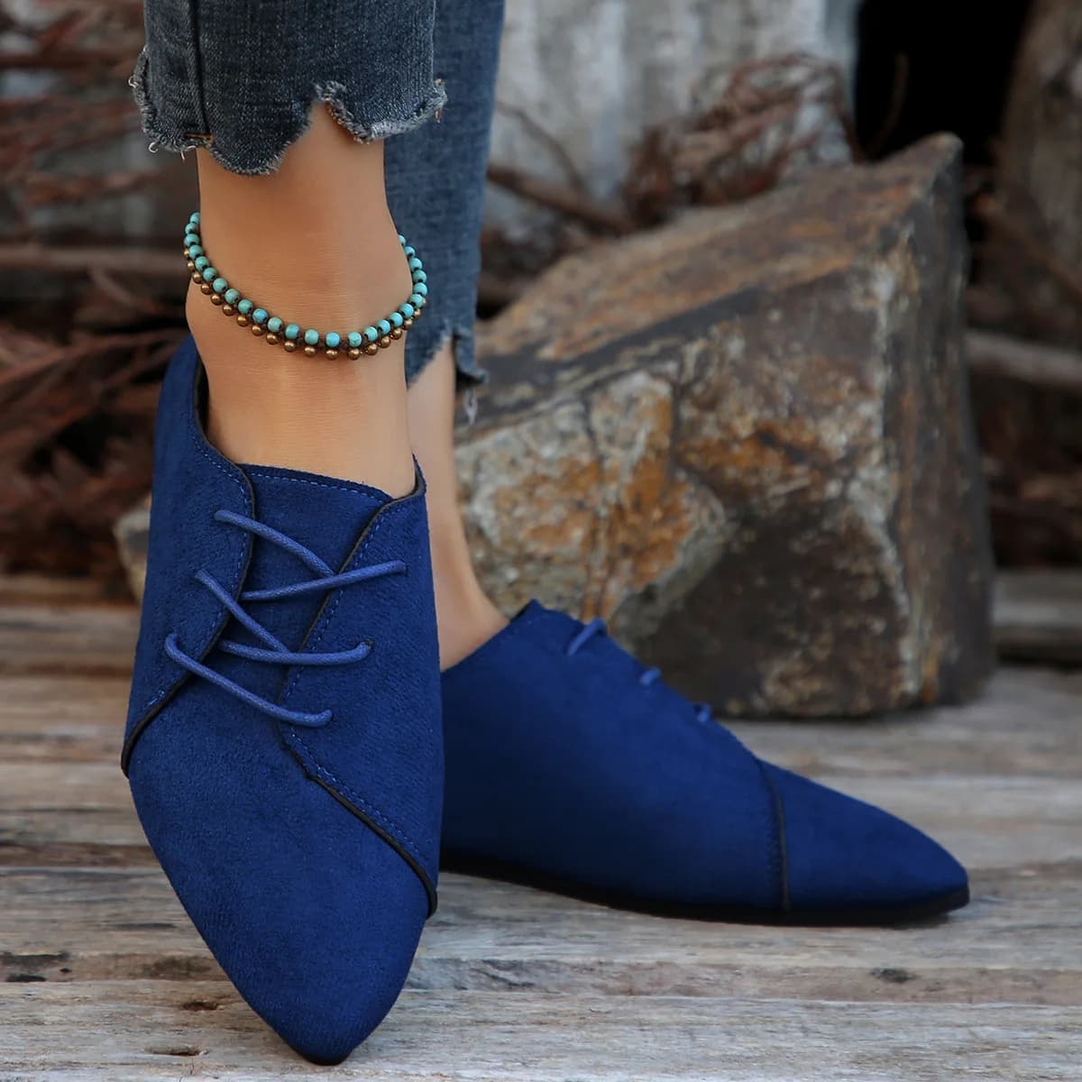 Scarpe a punta da donna Estate Plus Size Bocca superficiale Appartamenti Casual Tinta unita antiscivolo Mocassini leggeri Zapatillas Mujer