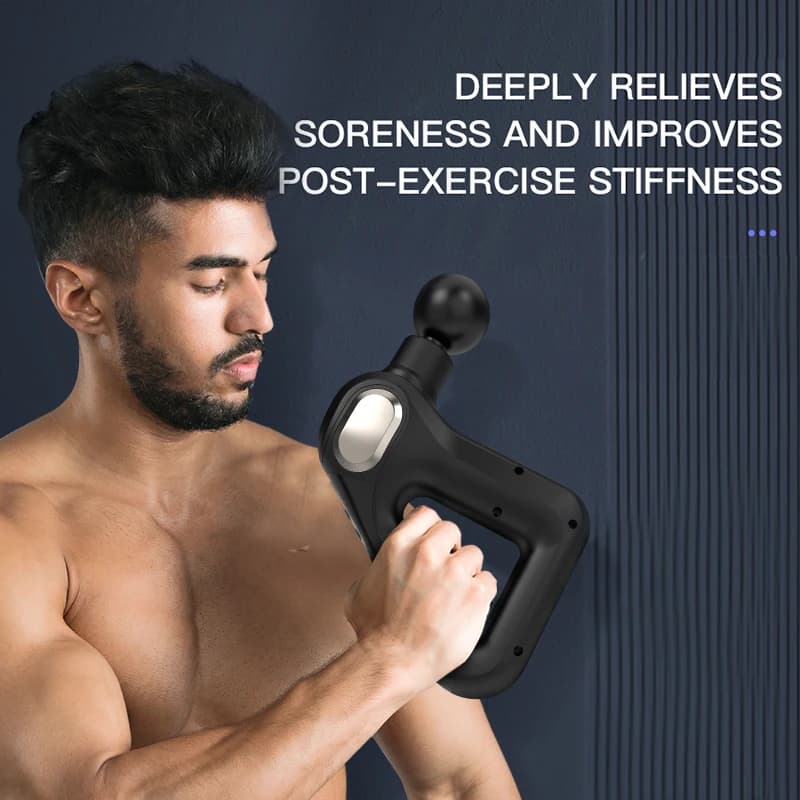 Fitness Massage Portable Kh750, Electric Massage Gun for Fascia, Triangular Muscular Massage for Relaxation (Includes 12 Speed and 8 Massage Heads)