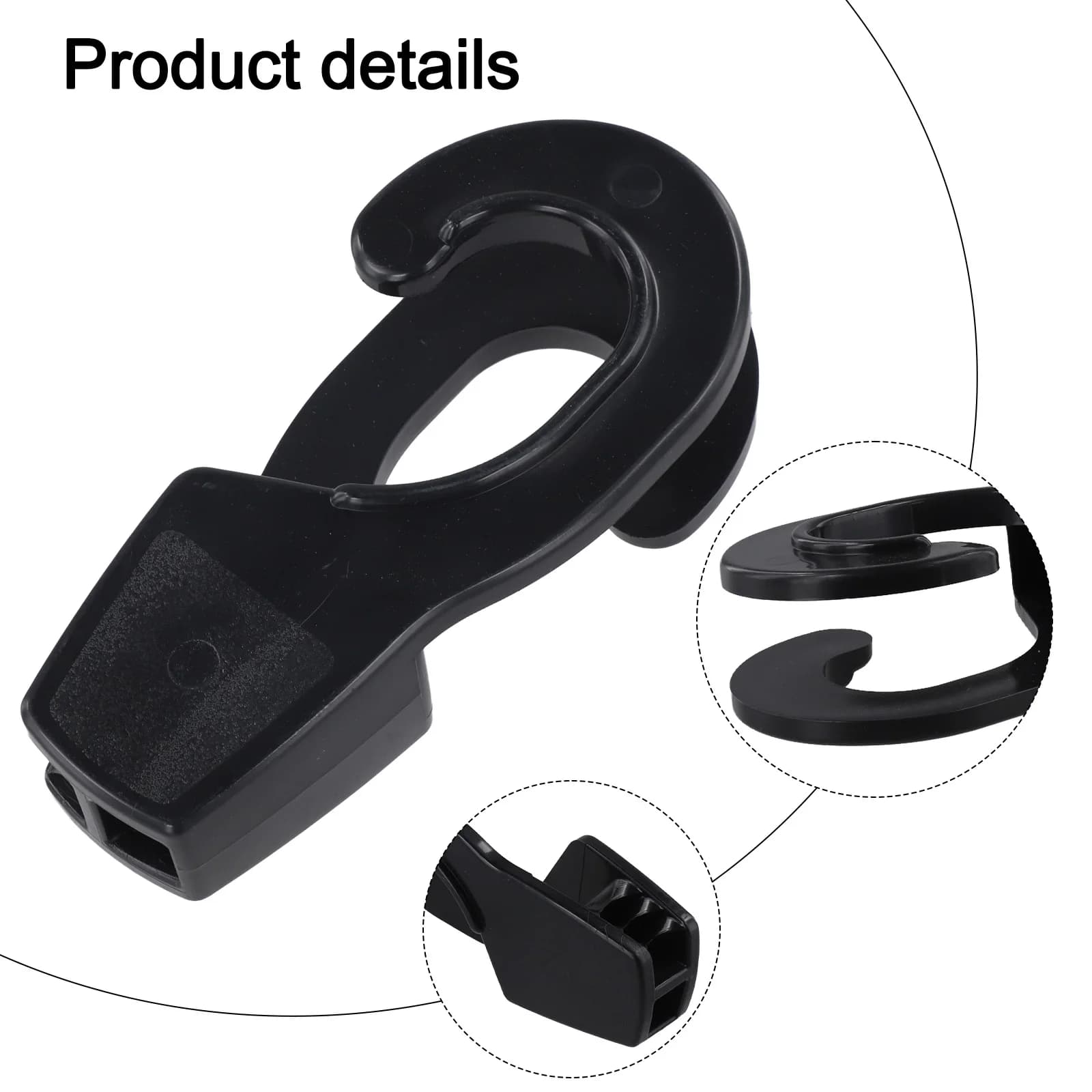 Boat Rail Fender Hanger Hook 32mm with Adjustable Angled Grooves for Mudguard Rope Control in Marine Applications