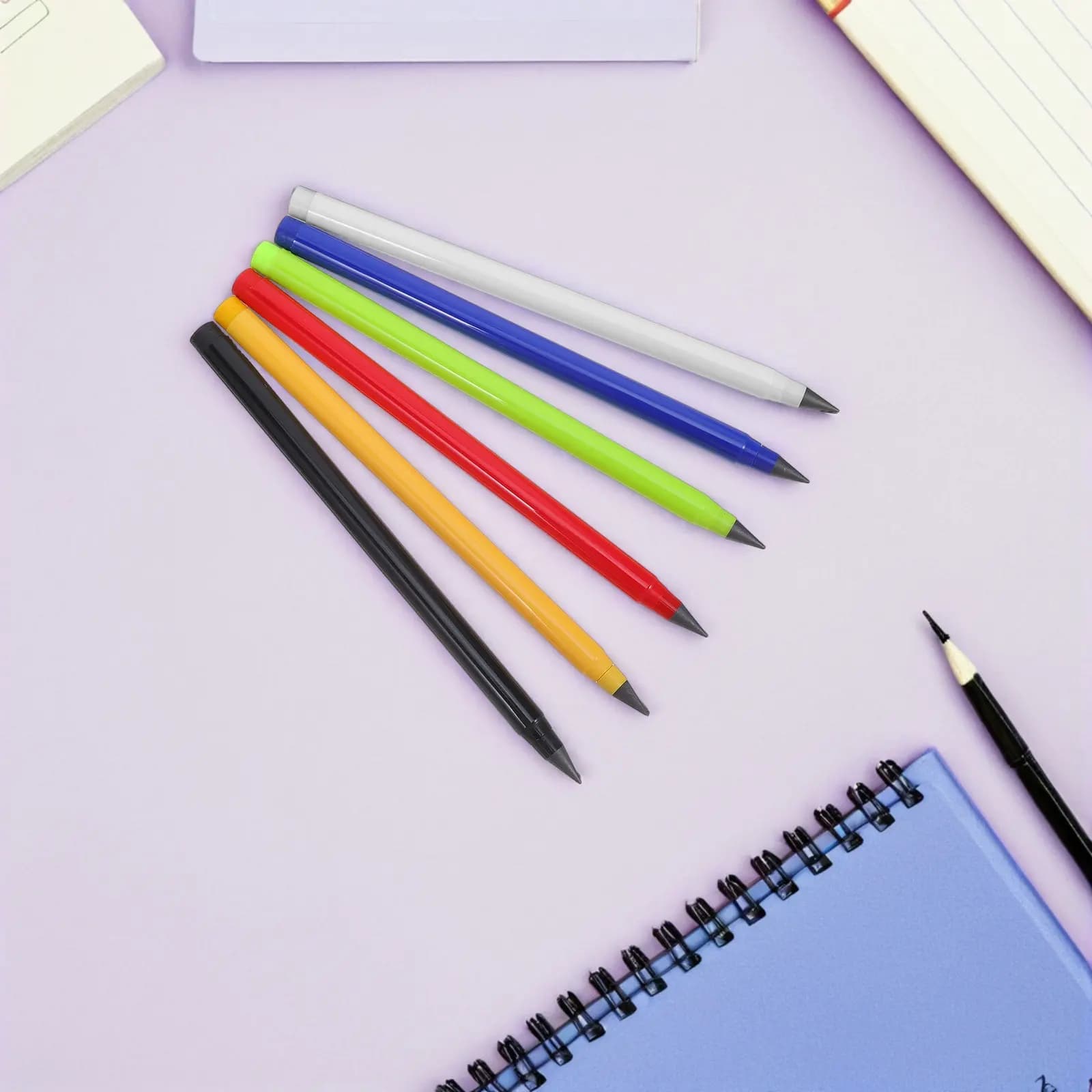 6pcs Everlasting Pencil Non-Sharpening Colored Pencils Set For Classroom School Office Sustainable Reusable Writing Tool