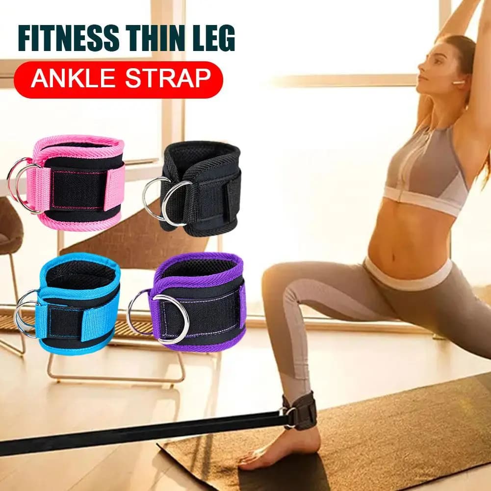1PC Cinturini per caviglie fitness per esercizi delle gambe Supporto per caviglia con anello a D regolabile Attrezzatura per allenamento in palestra Cintura per allenamento sportivo