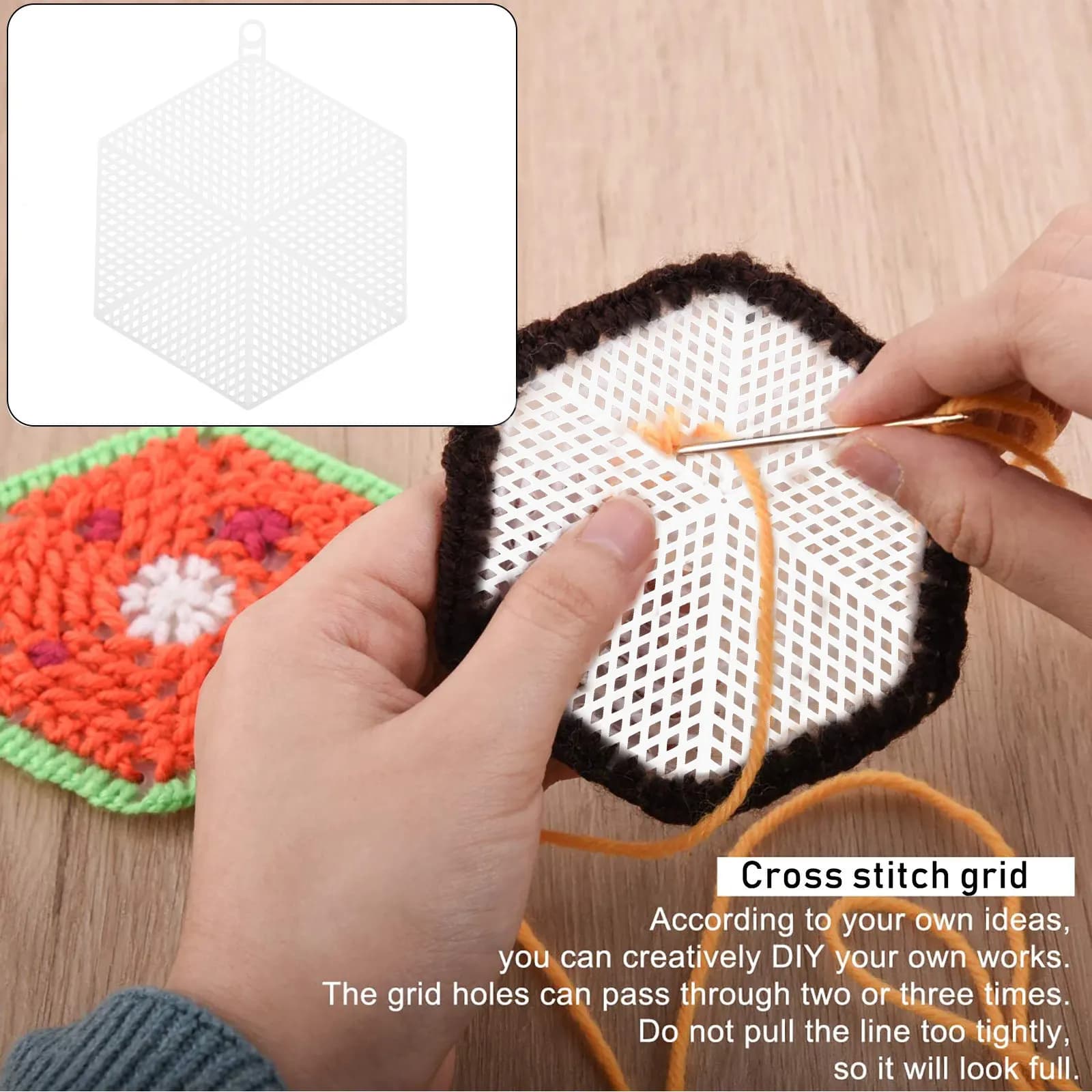 10 Pezzi Fogli di Plastica a Rete per Ricamo 3D, Superficie Liscia Bianca, per Progetti Fai-da-Te di Punto Croce e Lavoro a Maglia