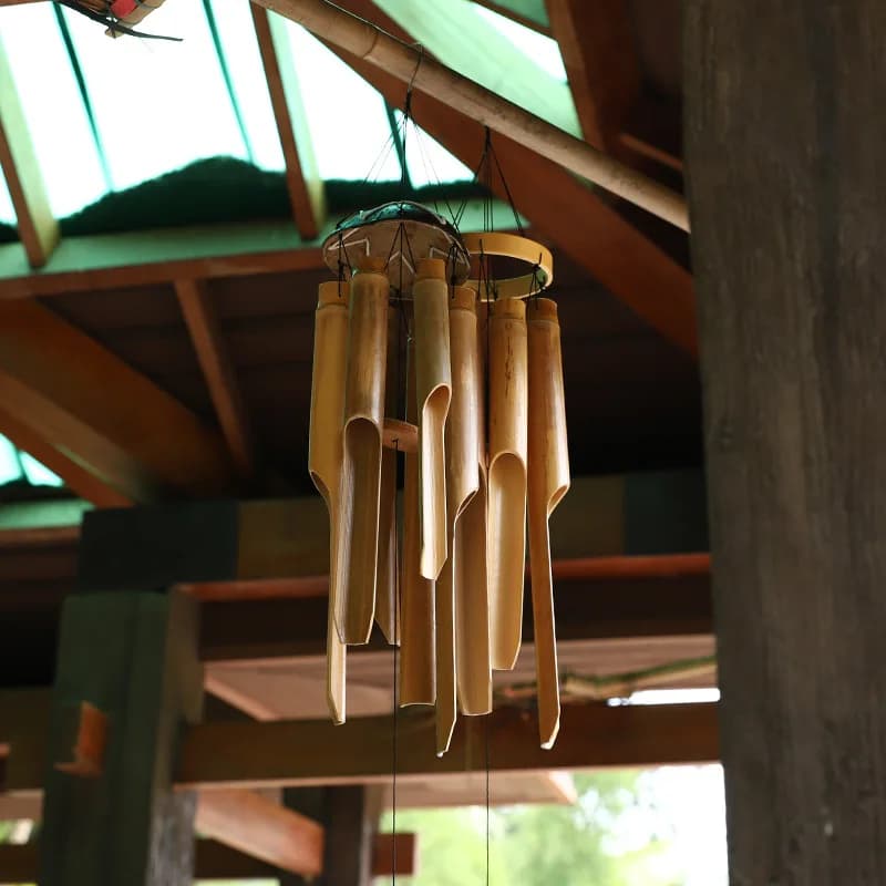 Chinese Style Bamboo Wind Chimes Hanging Decorations Hotel Balcony Decorations Outdoor Camping High End Villa Courtyard Bells