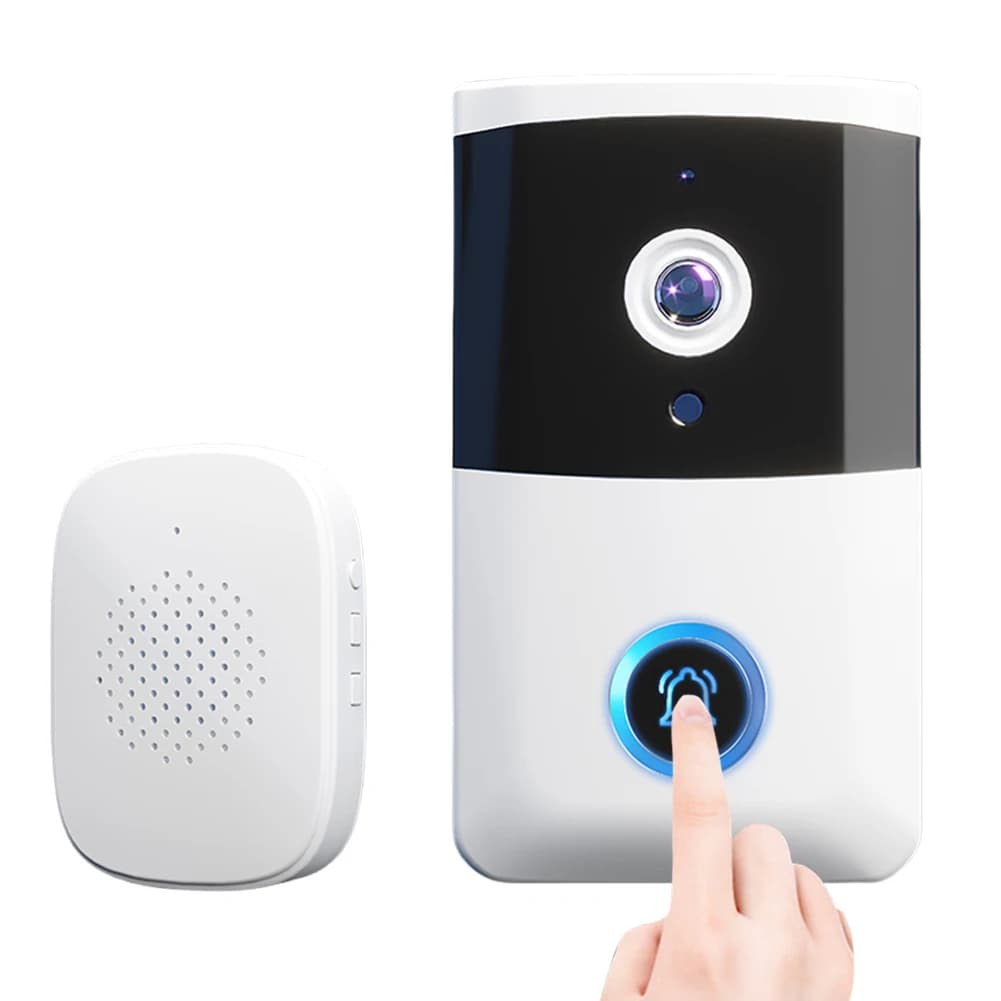 WiFi Doorbell Camera IR Night Vision Smart Door Bell Two-way Audio Visual Doorbell for Home Alarm System