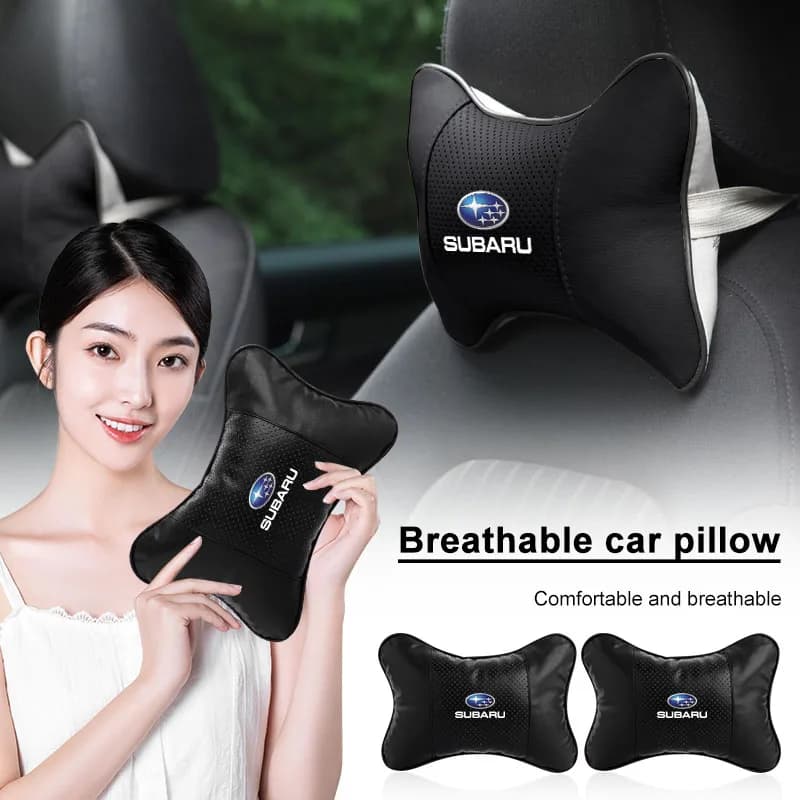 Car Neck Pillows Car Headrest Cushion Support Seat Car Accessories for Subaru Forester Impreza Legacy Outback WRX STI Crosstrek