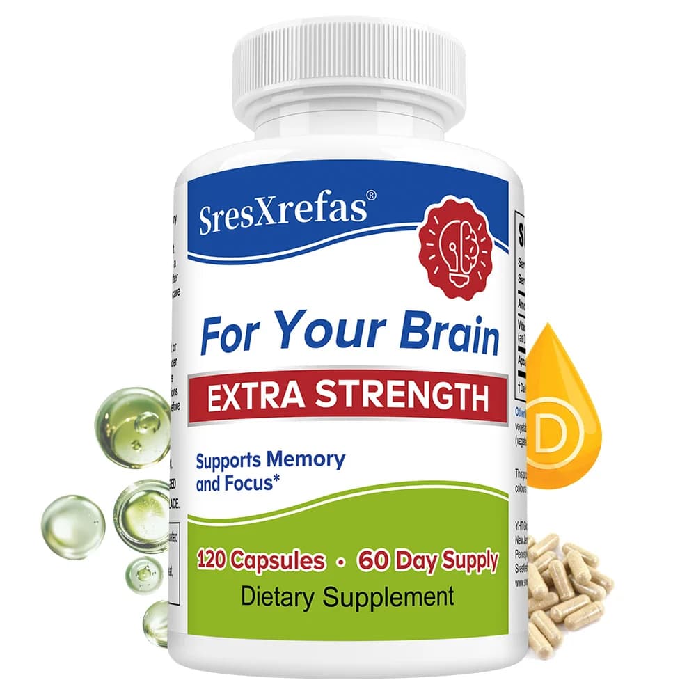 Integratore per il cervello - Contiene vitamina D per favorire la salute del cervello, migliorare la funzione cognitiva e potenziare la memoria e la concentrazione