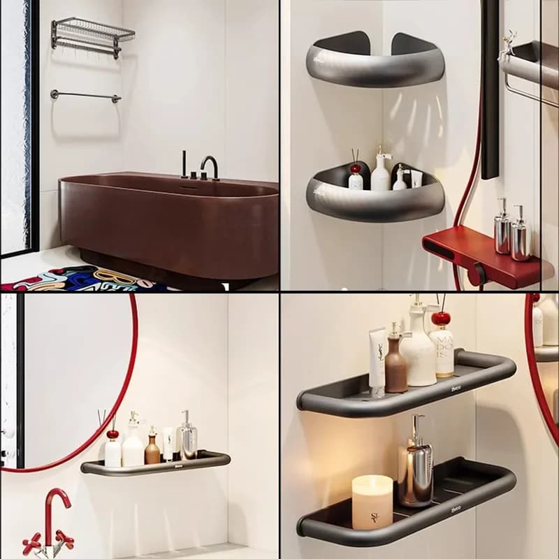 Bathroom toilet brush, paper towel rack, toilet sink storage, kitchen wall-mounted storage rack
