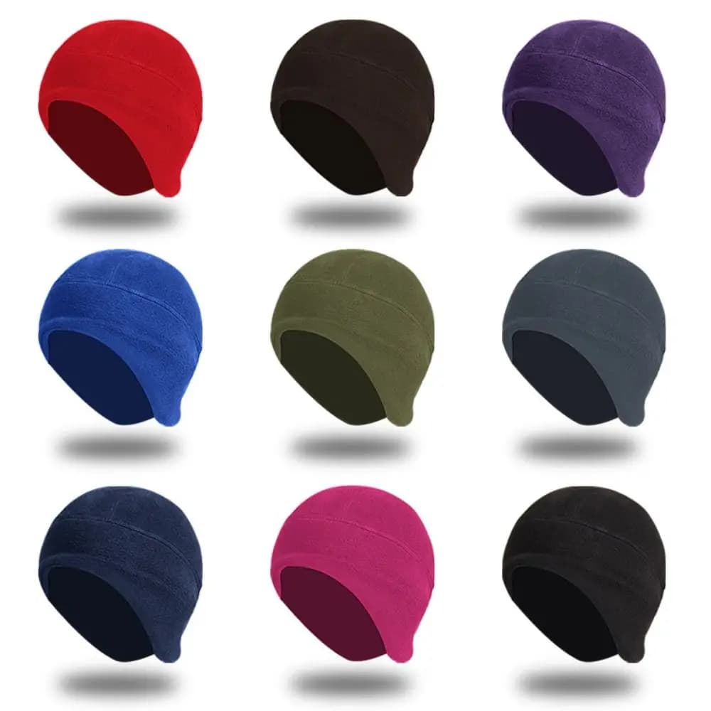Winter Polar Fleece Beanie Hat Warm Slouchy Running Cycling Cap Soft Outdoor Sports Sport Caps for Men Women