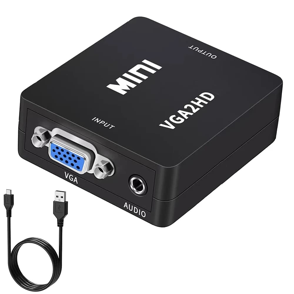 Convertitore compatibile da VGA a HDMI Adattatore audio portatile VGA2HDMI Video Box 1080P per proiettore Notebook PC HDTV TV