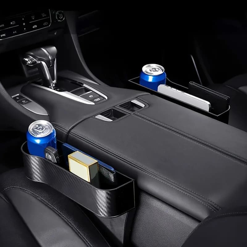 1 pezzo di riempimento per seggiolino auto con portabicchieri, organizer multifunzionale per riporre i sedili, portachiavi e accessori, essenziale per l'organizzatore dell'auto