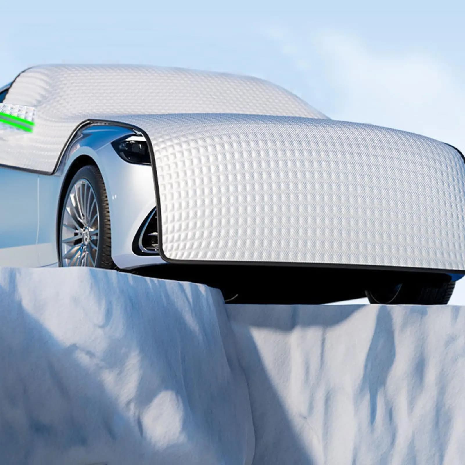 Copertura Invernale per Parabrezza Auto, Antigelo, Estesa, Protezione da Neve e Sole, Copertura Ispessita per Finestrini Contro Gelo e Ghiaccio