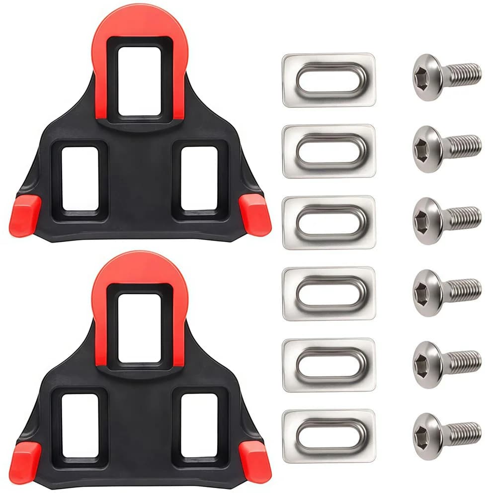 Tacchette SPD per Pedali Bici da Strada, Compatibili con Sistema Shimano SPD-SL, per Scarpe Shimano Sh10, Angolo di Rotazione 0 Gradi