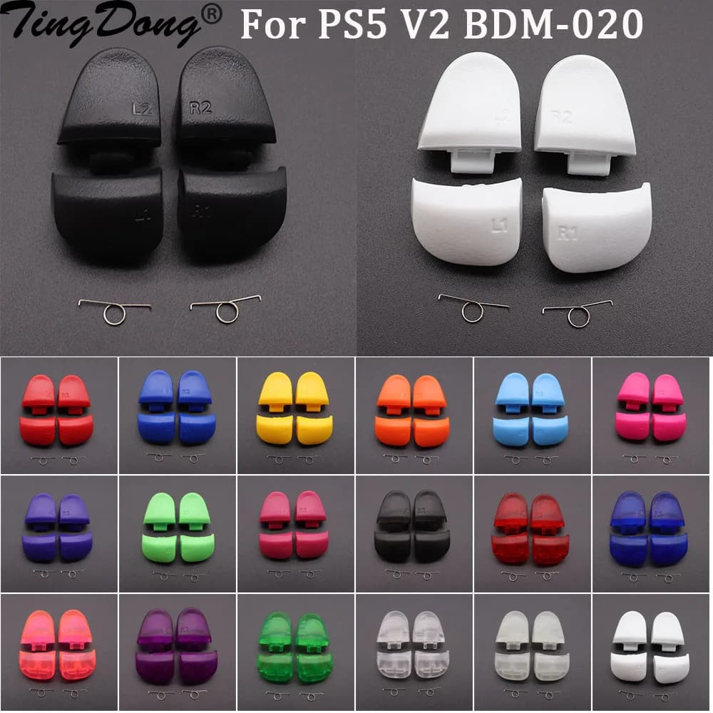 2 set Per PS5 V2.0 BDM-020 Controller L1 R1 L2 R2 Trigger Spalla Bottoni e Molle Set Sostituisci gli accessori