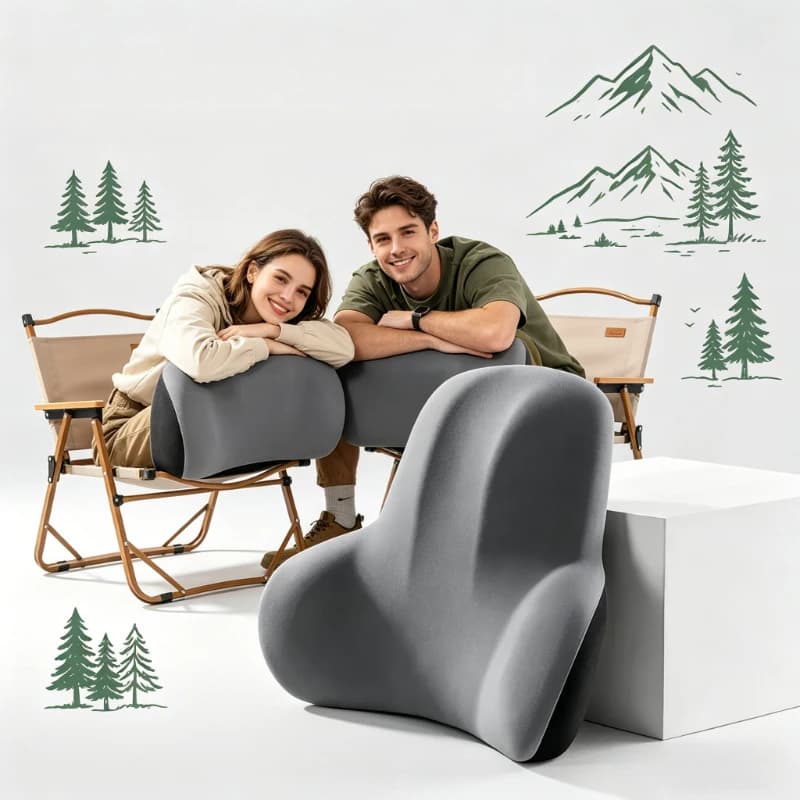 Cuscino per il Collo in Memory Foam e Supporto Lombare per Auto, Accessori Universali per Sedili Auto