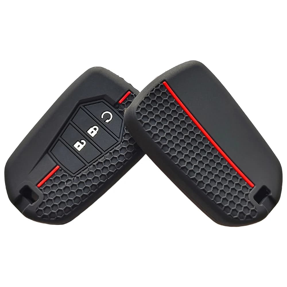 New 3 Buttons Silicone Car Key Cover Remote Control Fobs for ISUZU Dmax D-max Mux 2021 2022+ D-max MU-X 3.0 Mux Accessories Box