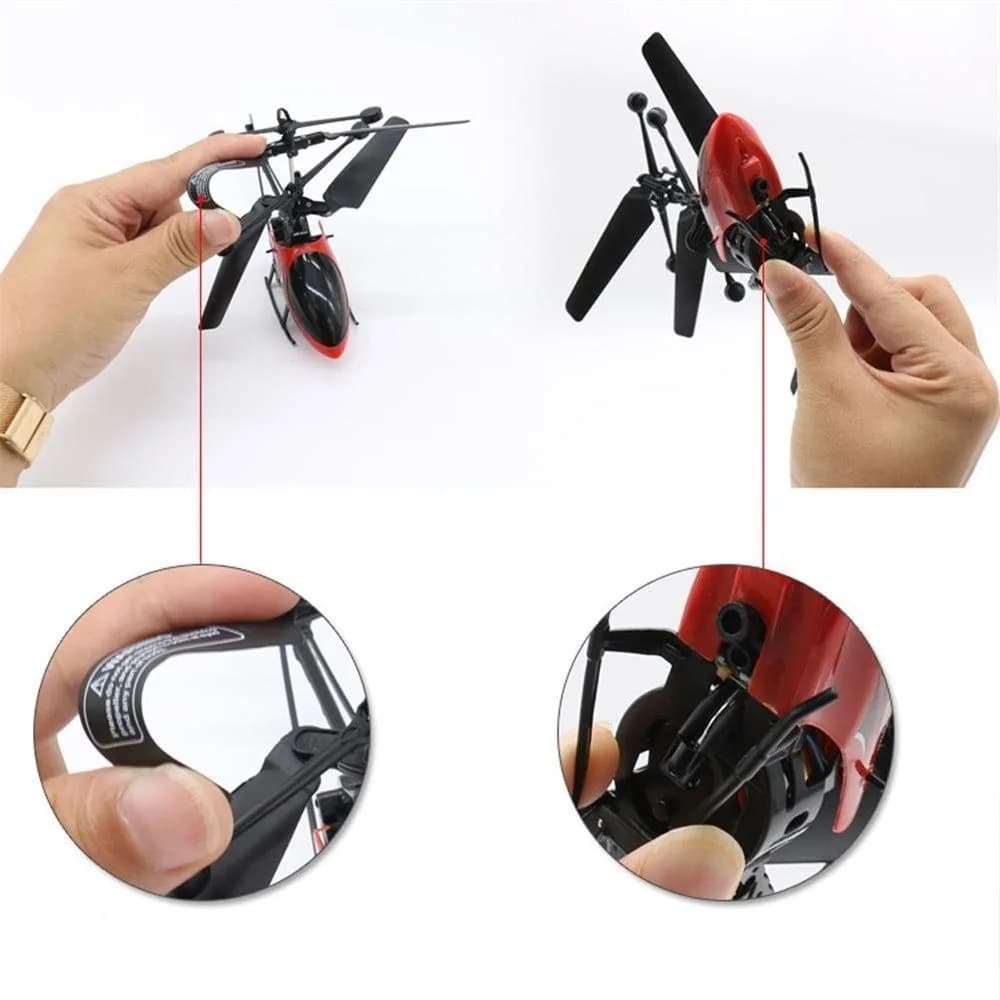 Mini Plastic RC Helicopter 2 Channel Yellow Blue Red Remote Control Plane Rechargeable USB Charging Mini Airplane Adults