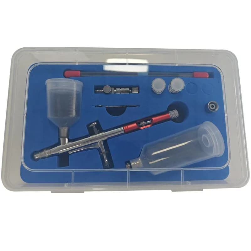 Set Aerografo HD131 con Pompa ad Aria e Iniezione di Ossigeno per Nail Art, Trucco, Modellismo, Decorazione Torte e Bellezza