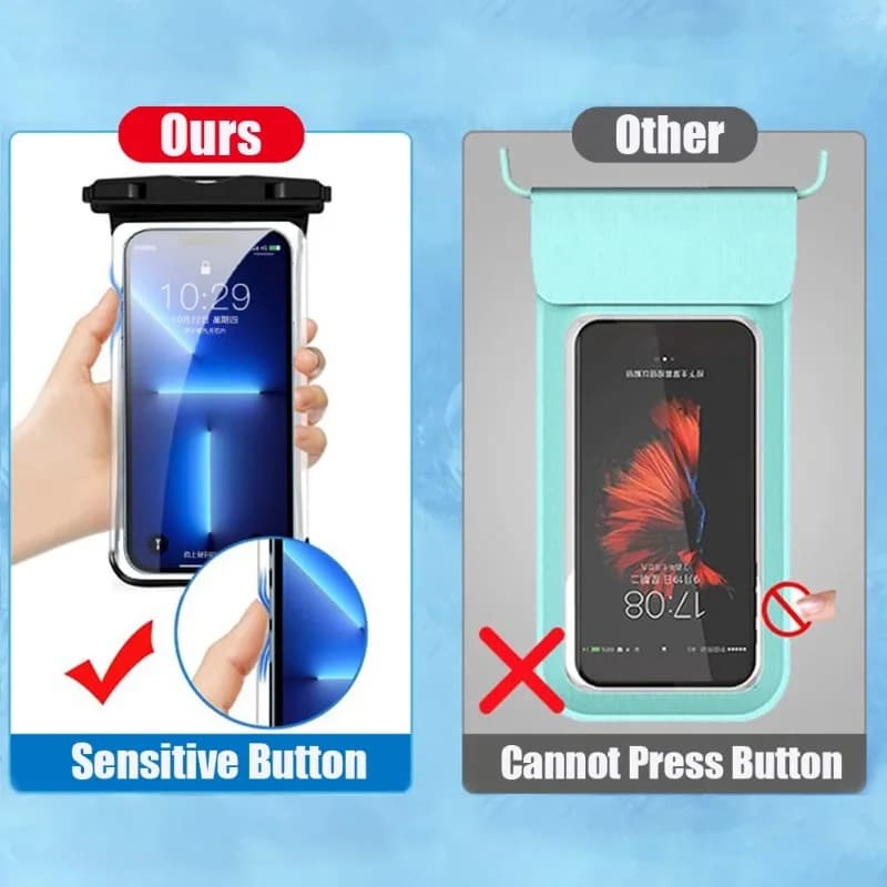 Underwater Touchscreen Waterproof Phone Case Universal Swim Pool Pouch For iPhone 11~16 Pro Beach Water Sports Protective Bag