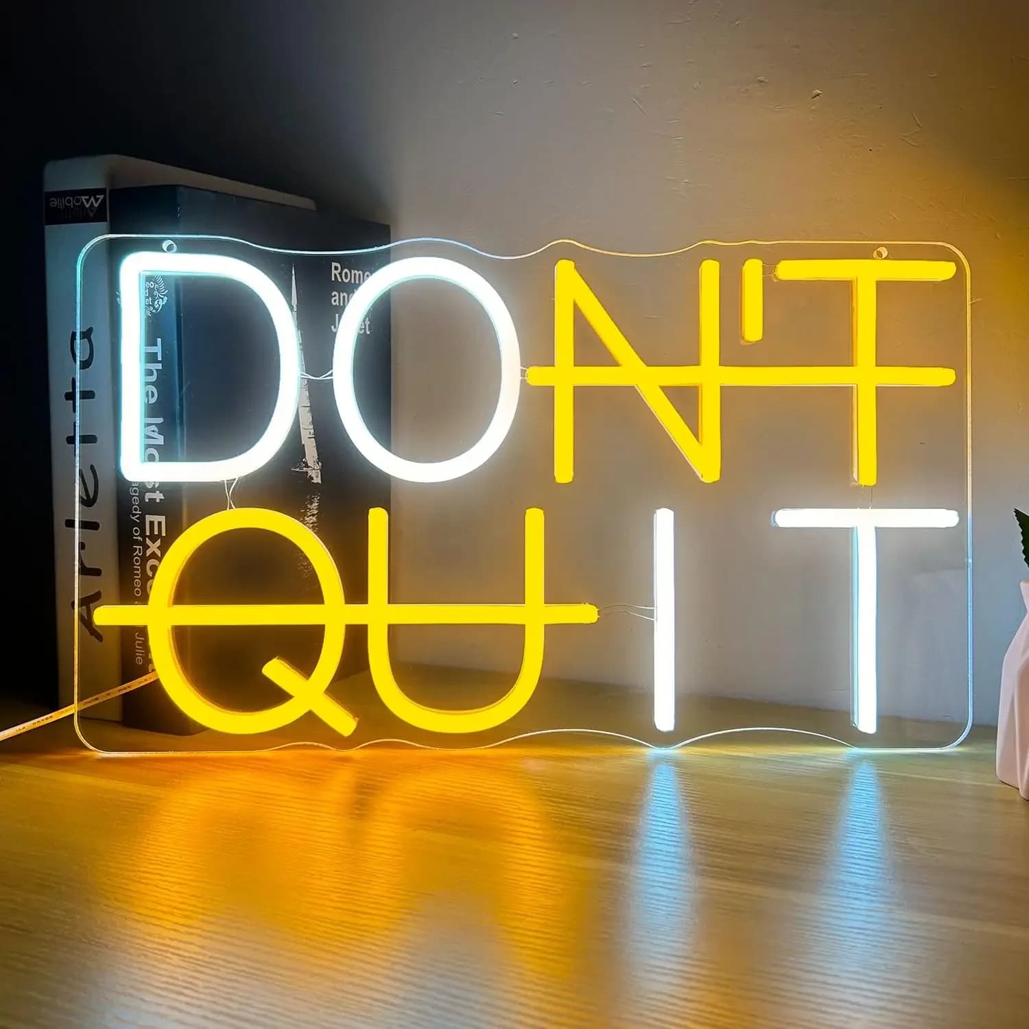 Non smettere di insegne al Neon per la decorazione della parete USB dimmerabile LED Neon Light Sign per Party Man Cave Room camera da letto Gym Decor