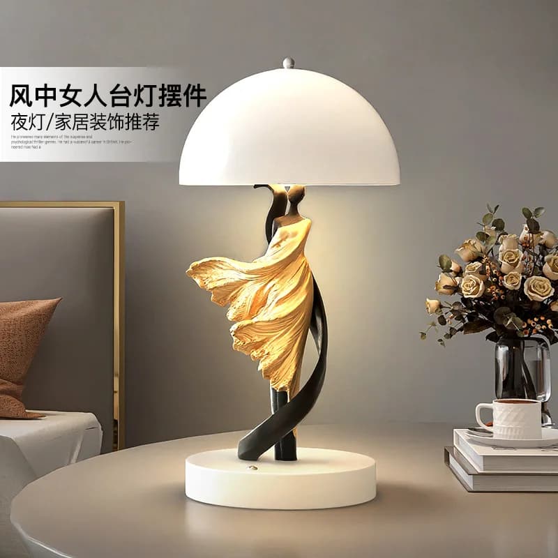 Lampada da scrivania moderna di lusso, ornamento artistico, lampada da comodino, regalo di inaugurazione casa, accessori di alta gamma per soggiorno, ingresso, camera da letto.