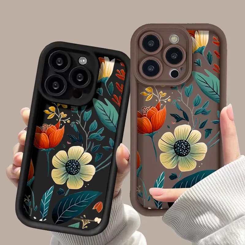 Flower Liquid Silicone Cover Case For IPhone 17 AIR 16 15 14 13 12 PRO 11 PROMAX 16 PLUS